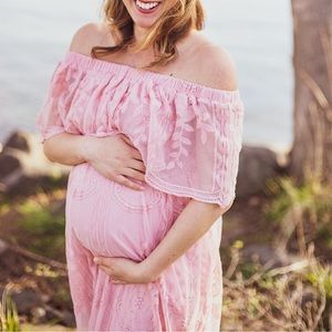 Pink Blush Maternity Gown